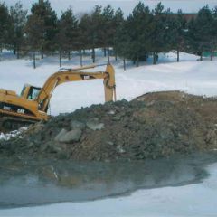 2007 St Andrews East GC #18 Pond Island Removal 01